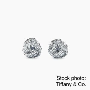 Tiffany & Co. Authentic Tiffany Twist Knot Earrings in Sterling Silver & in EUC!